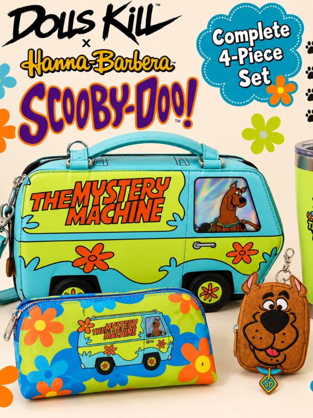 Dolls Kill x Scooby-Doo Mystery Machine 4-Piece Set + YETI Collector Collection